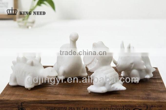 white dinosaur for children day with soft plastic dinosaur toys