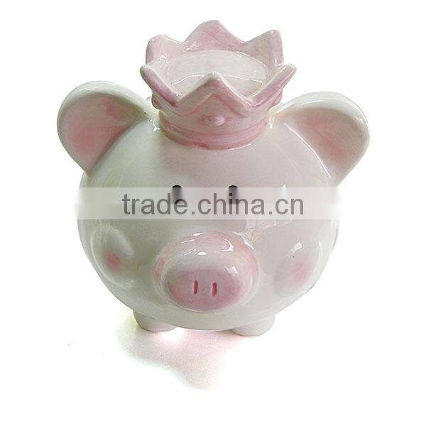 ceramic design piggy bank with lock and key