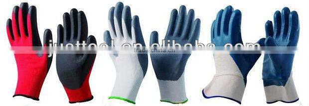 13G nitrile coated Nylon glove with PVC dots