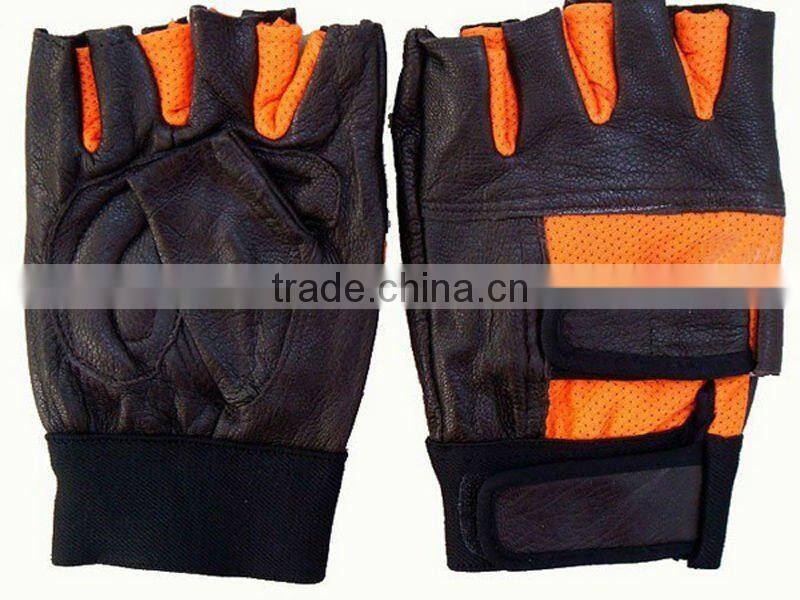 Red color custom weight lifting gym glove