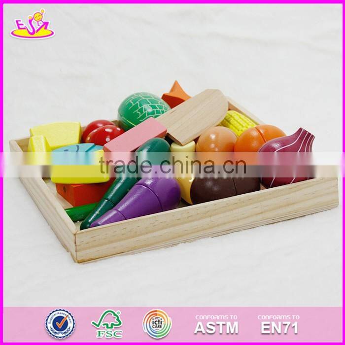 2017 Top fashion children cutting wooden food toys W10B173-S