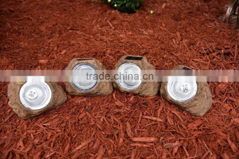 Brown Rock- Solar Power light- Garden Landscape/Pathway Lights