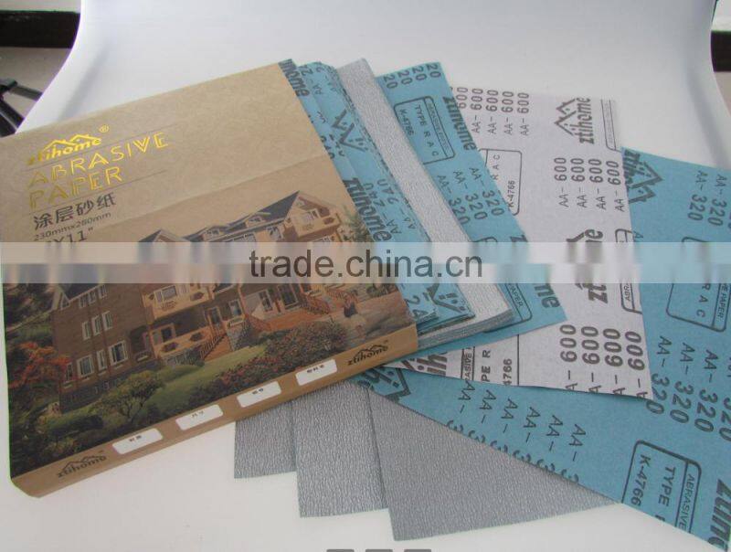 Anti-clogging Aluminium oxide Silicon Carbide Dry Coated Sandpaper