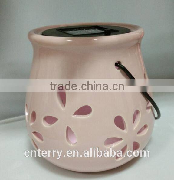 2015 newly launched Ceramic solar petals lamp