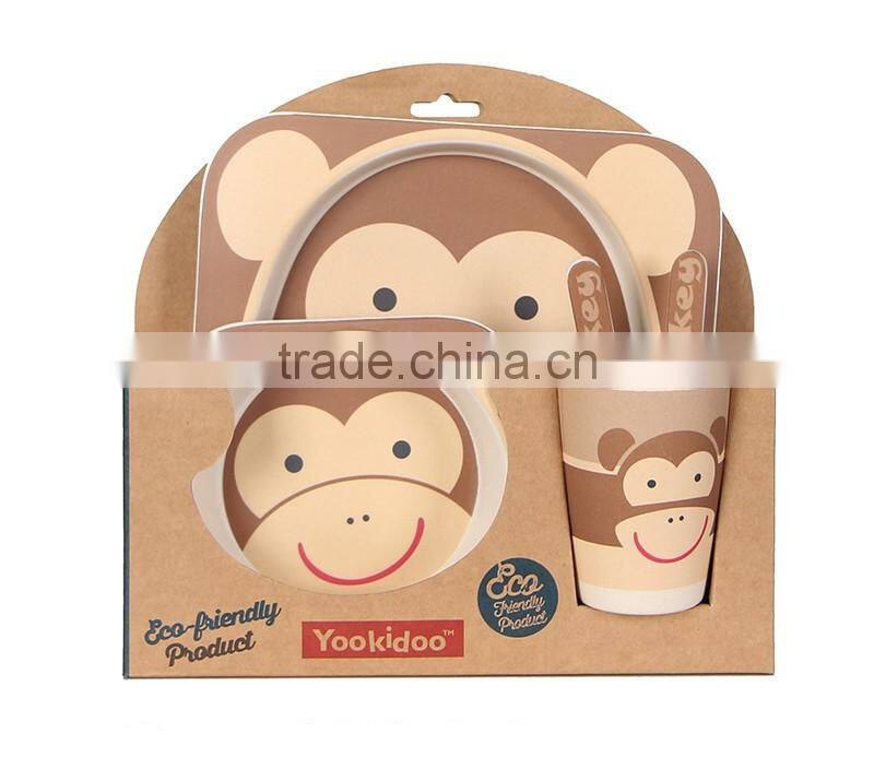 Bamboo Fiber Baby Tableware Set 5-piece