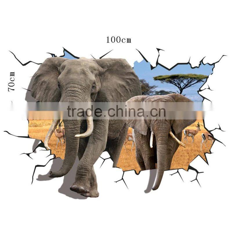 3D Cartoon Animal Art Wall Stickers Goods Home Decor