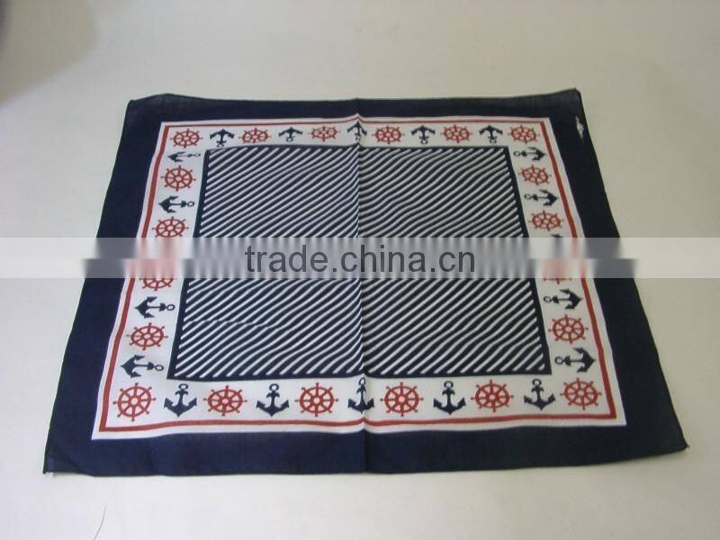 Hot selling screen printing leaf bandanas in black and white