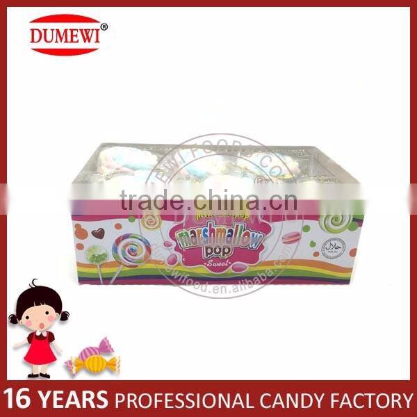 Colorful Fruity Twist Marshmallow Lollipop Candy