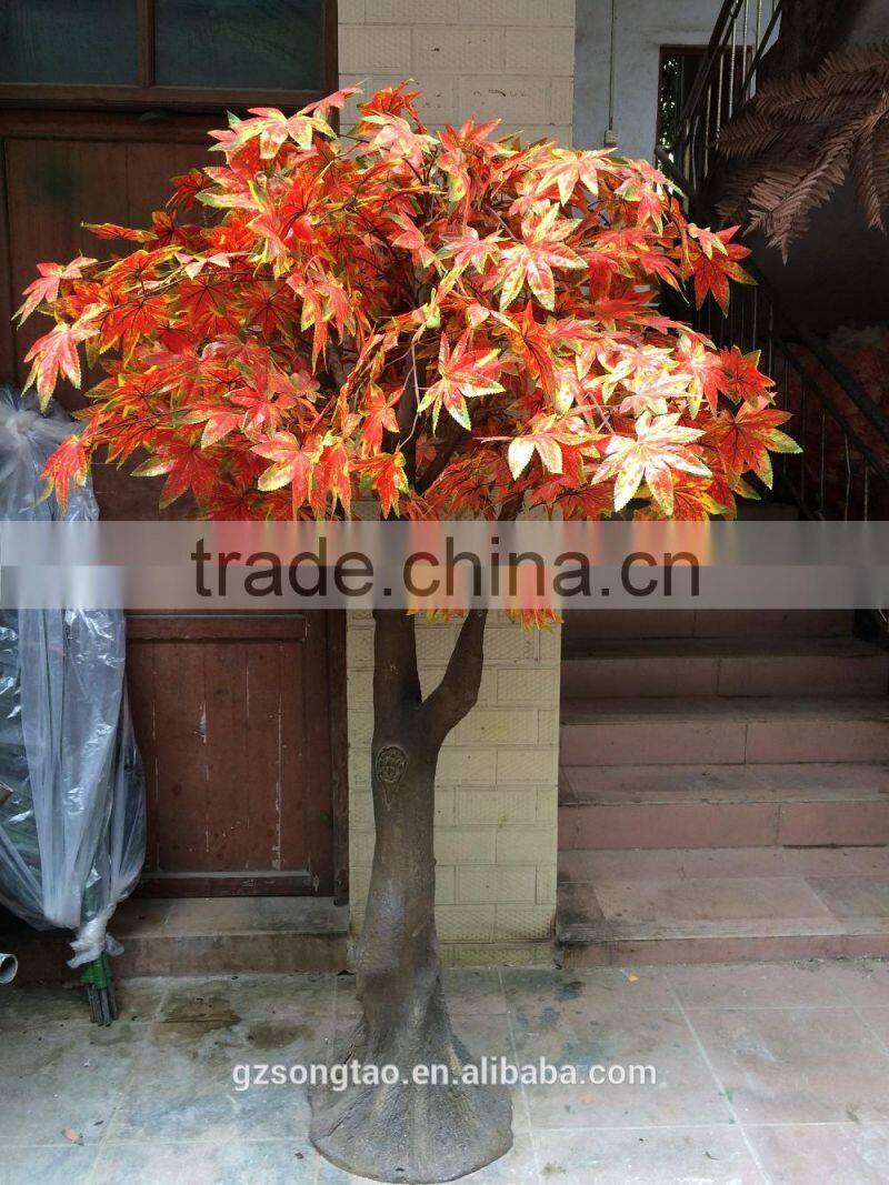 Normal Artificial min indoor maple tree branches and leaves wholesale