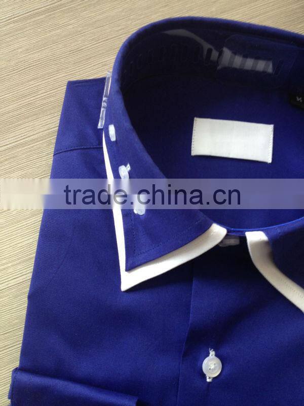 men double collar dress shirts new designer 2014 fit casual slim shirt