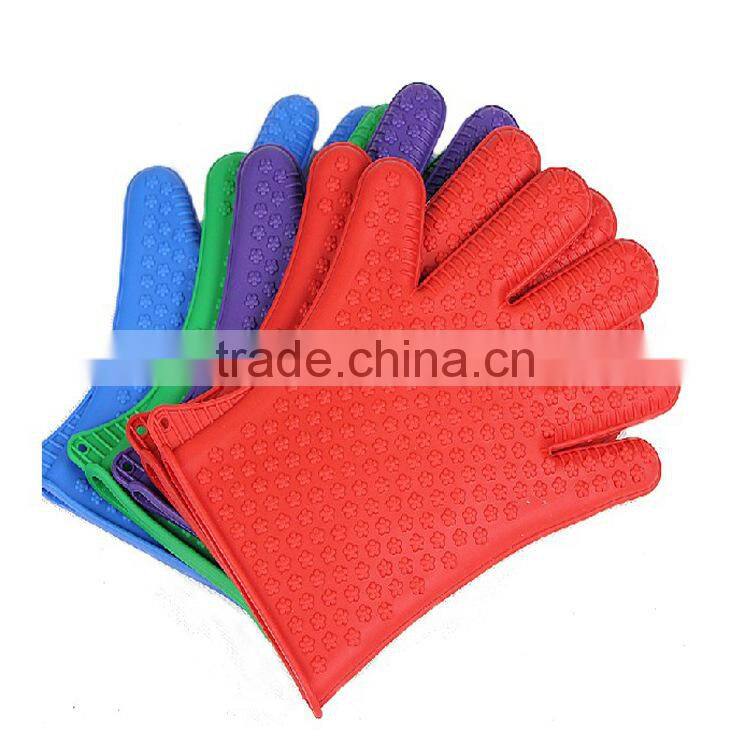 GZY 2015 waterproof high heat resistant silicone oven gloves