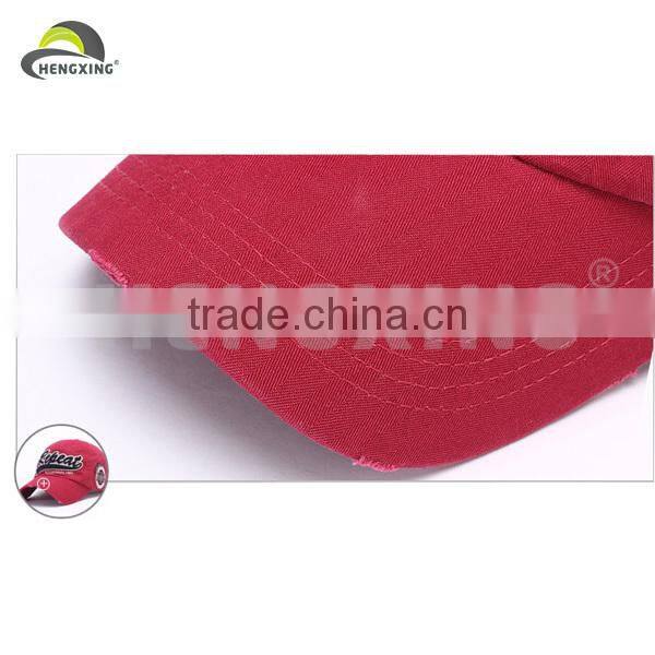 100% Cotton Applique Baseball Cap With Flat Embroidery