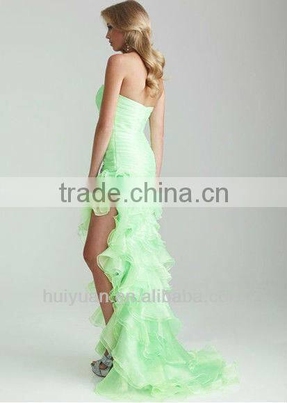 newest front short long back party dress for young ladies