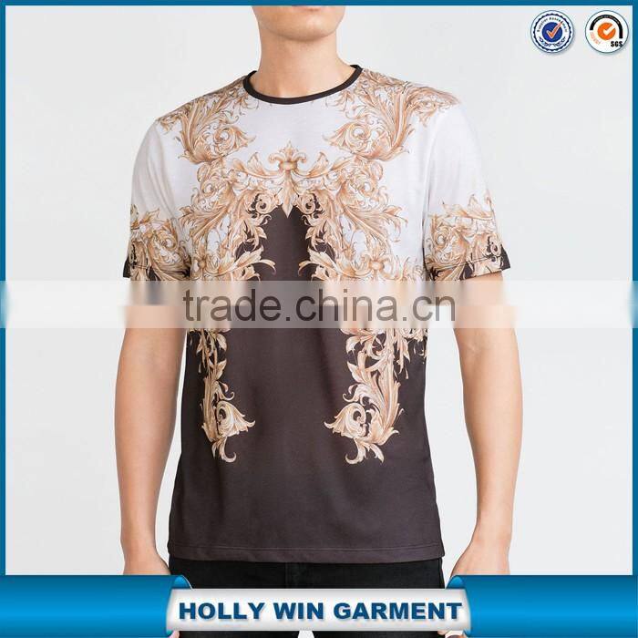 High quality elegant pattern digital print t-shirt wholesale China