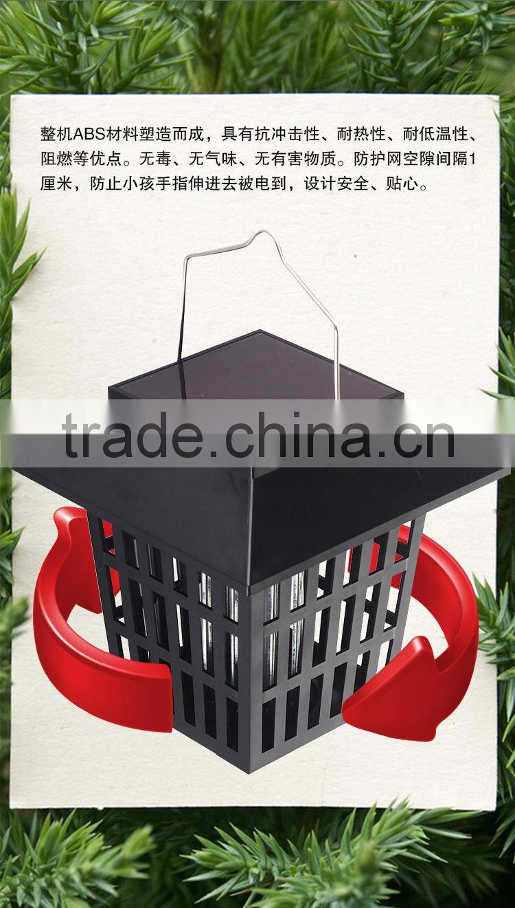 Popular Solar Power efficient LED bug zapper Convenient Mosquito insect outdoor killer Lamp