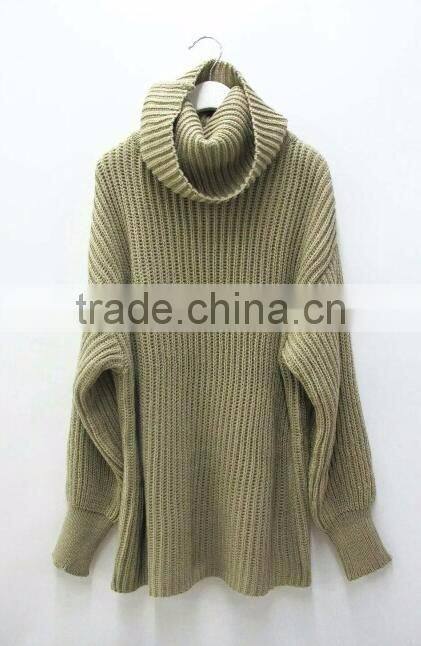 Runwaylover New Fashion 2017 Ladies Turtleneck Loose Knitted Sweaters