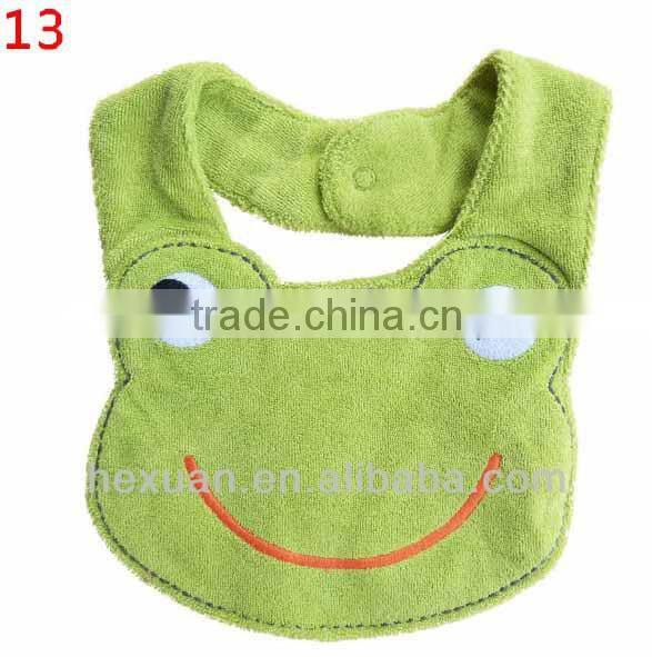 61 New designs stocked or OEM, Cotton Lovely Cartoon Animal Baby Bibs