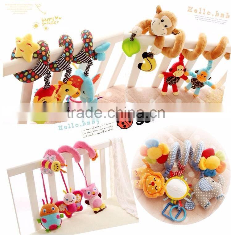 Crib Spiral Toy/Crib Hanging Toys/Plush crib toys set