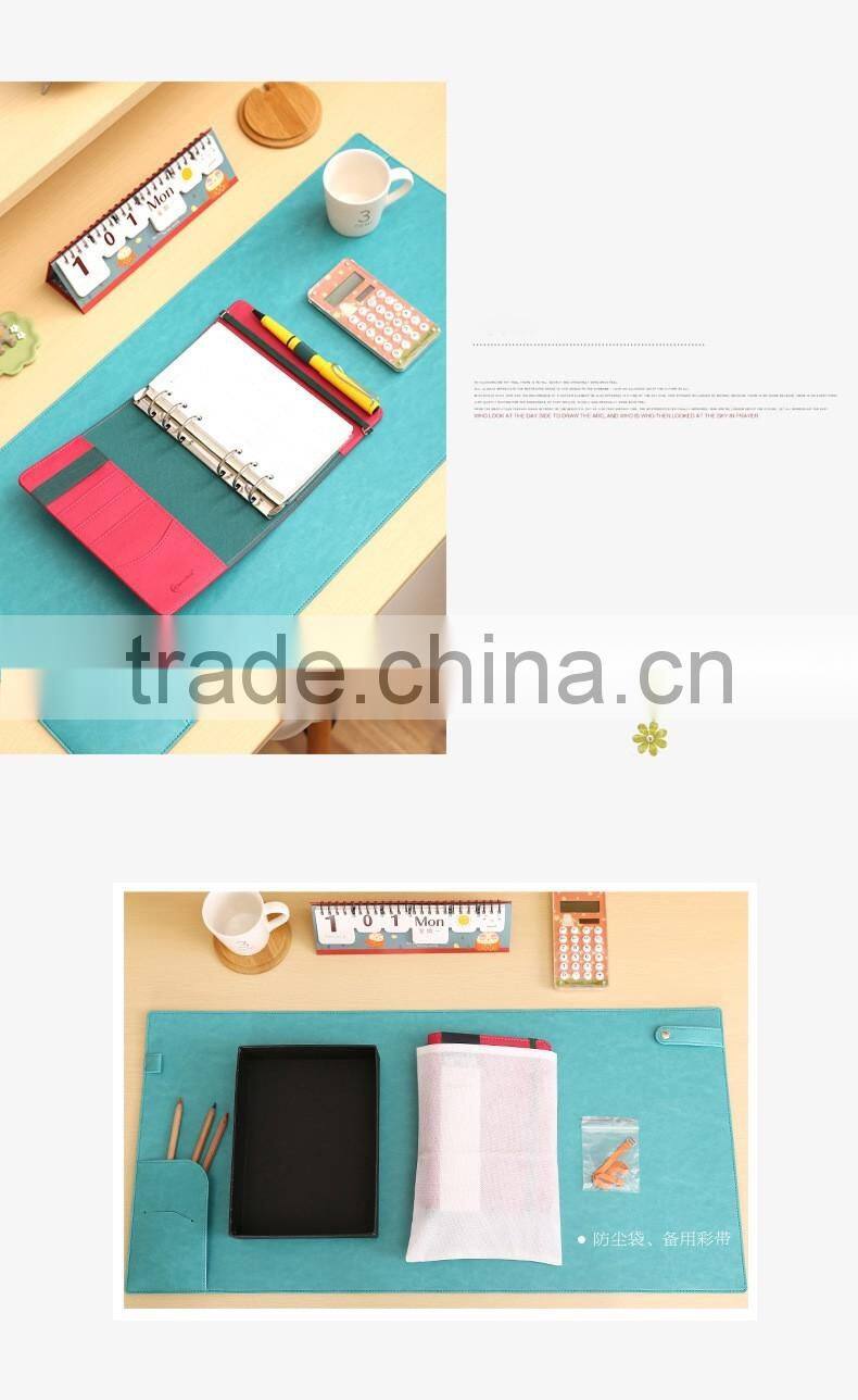 A6 PU cover agenda planner with elastic band loose leaf binding diary customizable planner