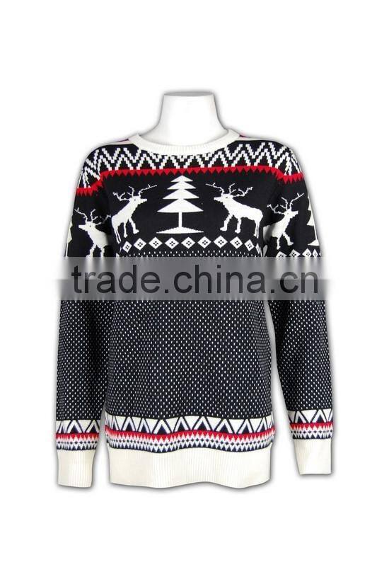 ISO9001/BSCI latest design women winter knitted partter sweater