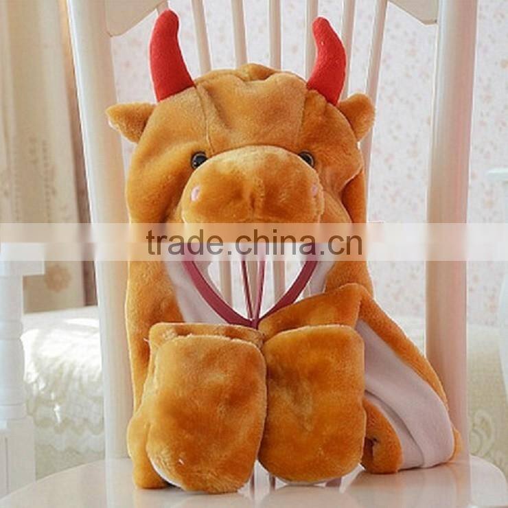newest style customized soft plush animal hat for winter