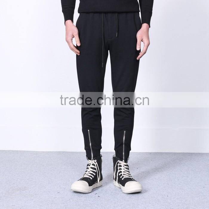 mens fashion skinny zip jogger/zip pants guangzhou garment