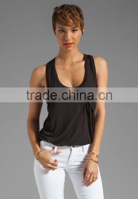 Viscose Pocket Racer Tank