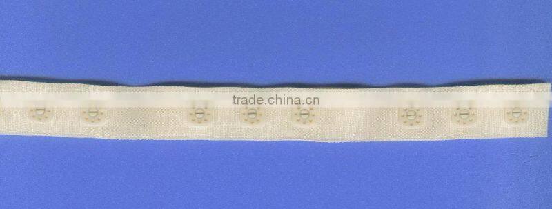 Colored Plastic Snap Button Tape for Garment, Polyester Tape, Press Snap Button