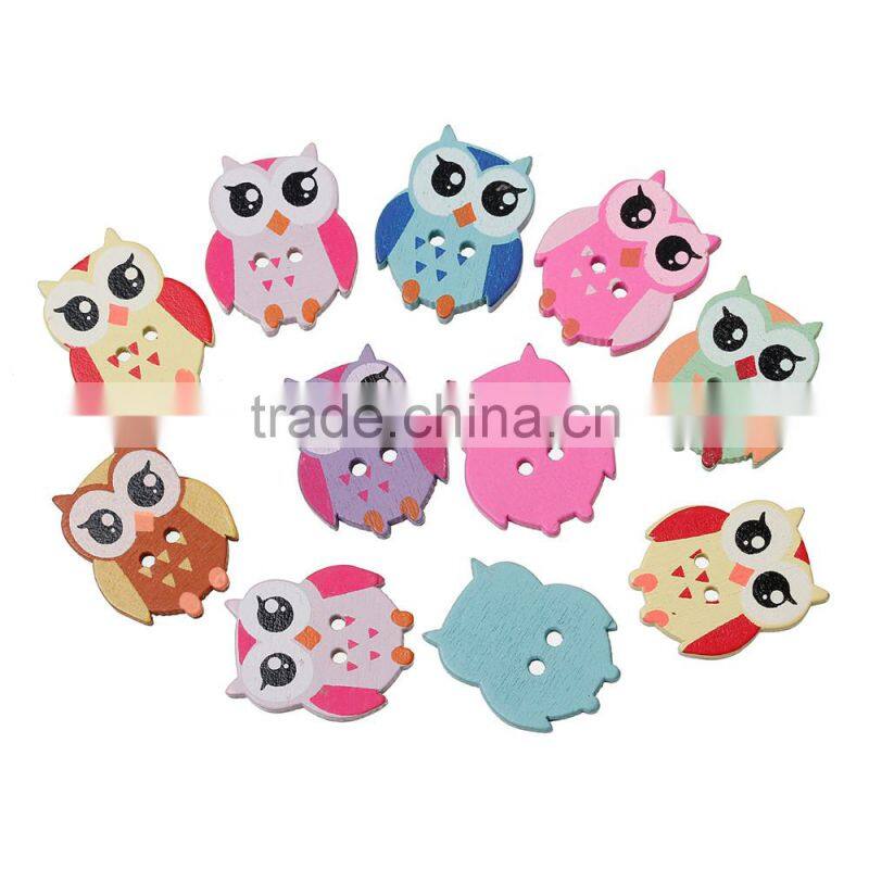 Lowest Price Scrapbooking Owl Halloween 2 Holes At Random Wood Painting Sewing Buttons