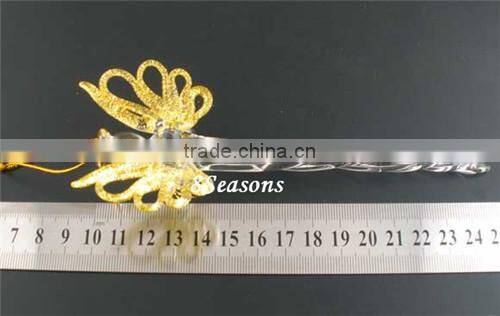 Hair Accessories Golden Angel Christmas Ornament Glass Lampwork Icicle Hairpins