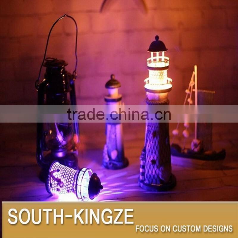 LED Lightable Iron Metal Lighting Tower Desktop Decoration