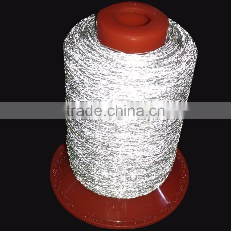 Storage silver water soluble polyamide nylon reflective thread for embroidery safety garment