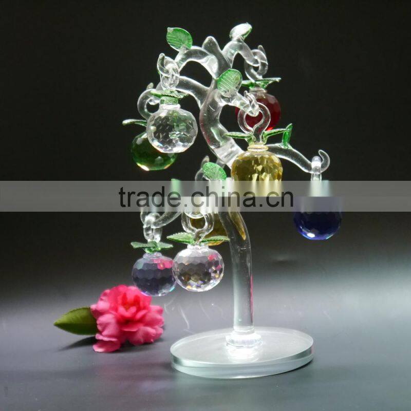 unique crystal apple model tree for wedding gift and home decoration