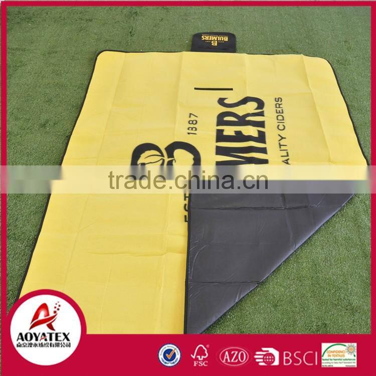 New design panel screen printing polar fleece outdoor picnic blanket