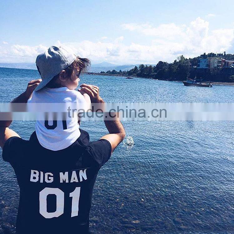 Custom Printed Cotton Sports Clothing Father and Baby T-shirt Family Matching Clothes