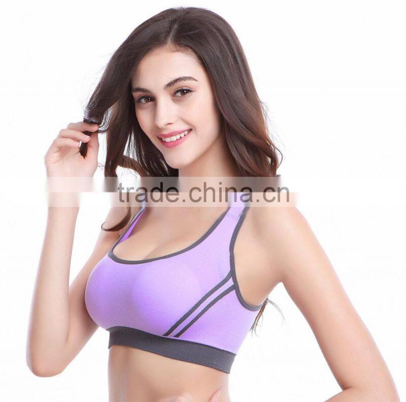 Women's Comfor Support Wire-Free Yoga Push-Up Sport Moving Bra