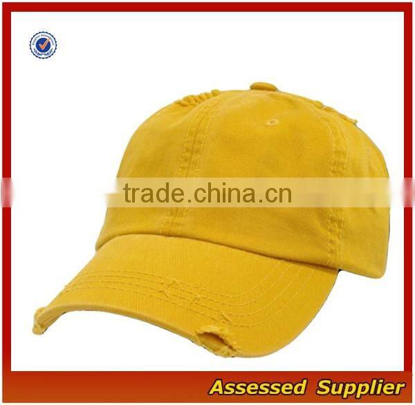 Hot fashion ripped dad hat custom blank cotton dad hat cool casual baseball cap for wholesale