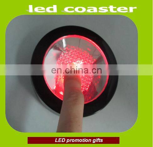 ABS material good qulity led bottle glorifier coster battery coaster