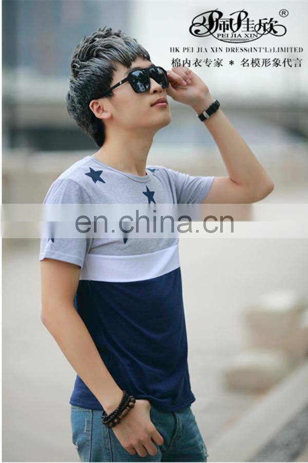 Peijiaxin Latest Design Casual Style with Stars Elongated T shirt