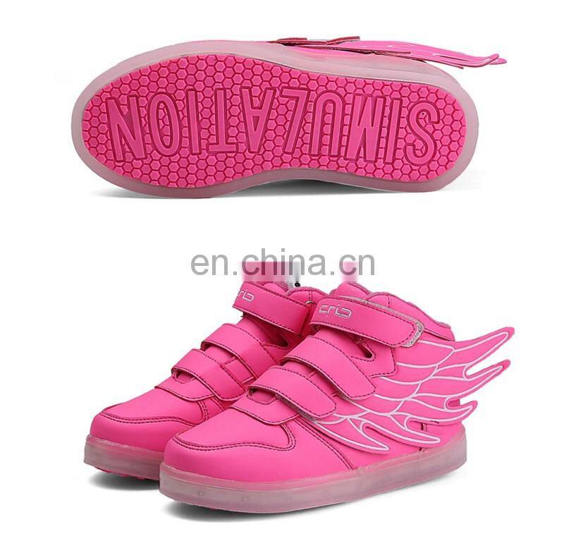 wholesale Children kid USB rechargeable LED luminous light shoes kids