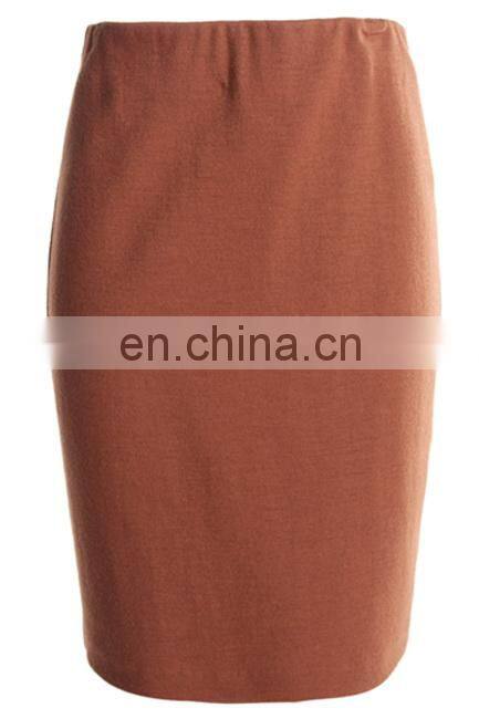 Latest beautiful winter european style woollen plain color skirts womens