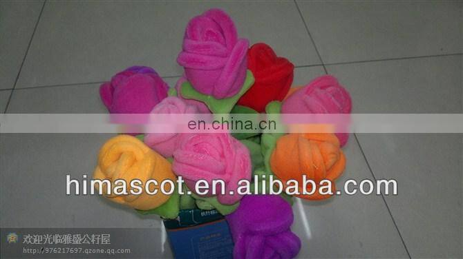Hot sale valentines day plush flower of rose,cheap wholesale plush toys