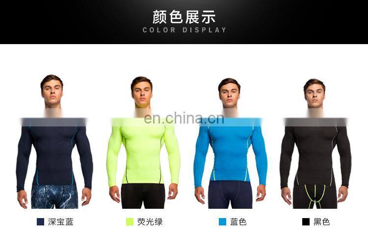 Pro Men Compression Long-sleeve Shirts Custom Brand Logo For Running Fitness Wear Wholesale