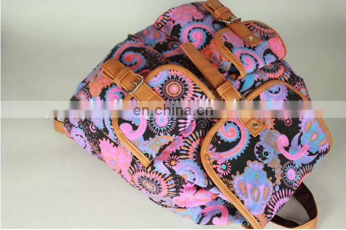 Wholesale unisex canvas sports travelling backpack bag