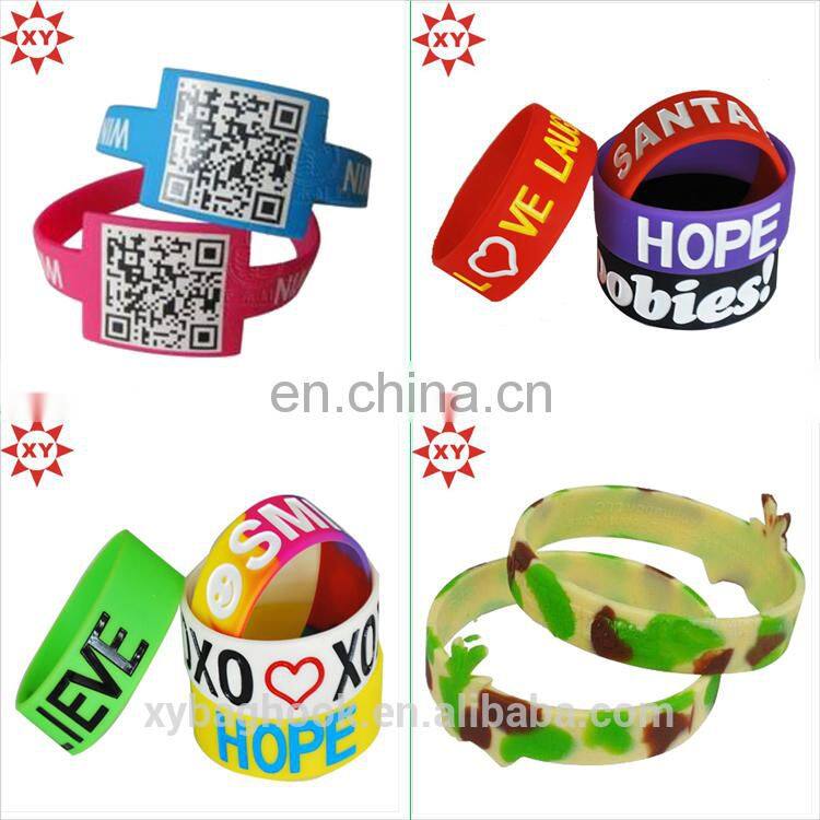 Logo printing anime silicone wristband for promotion