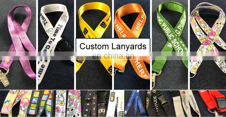 Custom polyester neck printed logo lanyards