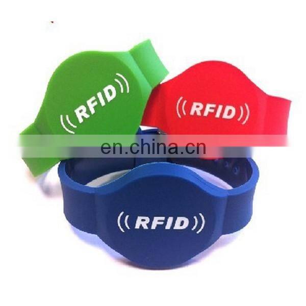 factory direct silicone rfid wristband with logo printing