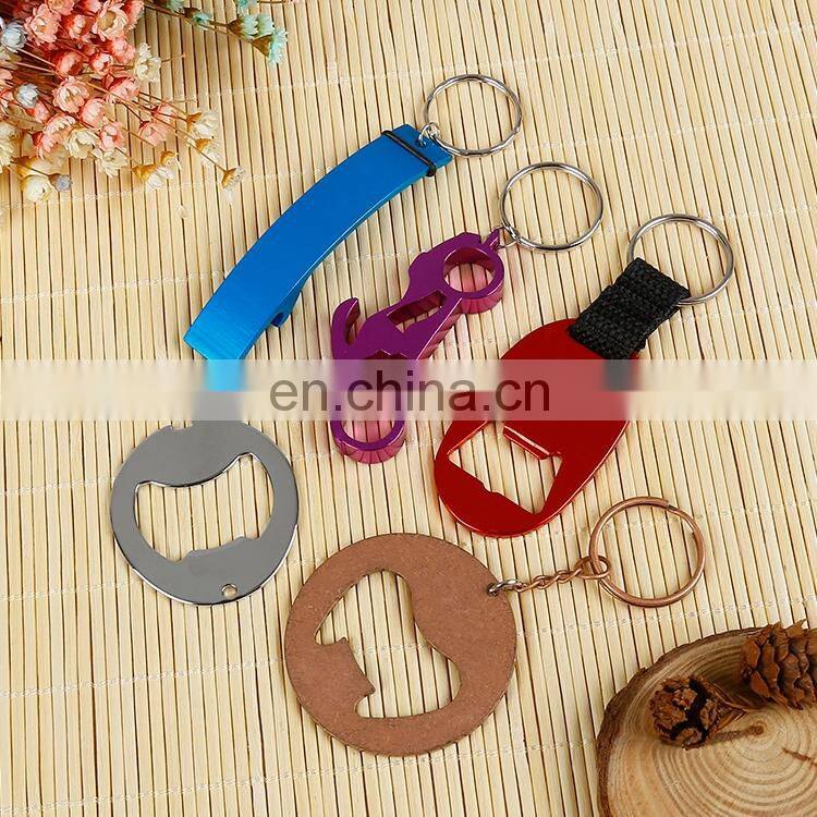 Cheap items to sell meal bottle opener key chain ring for promotion