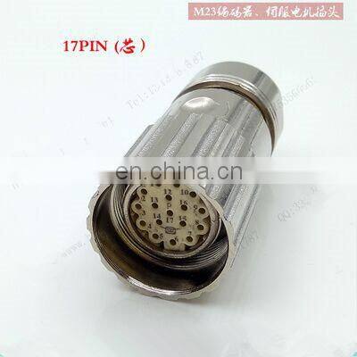 wholesale straight M23 Encoder Connector 6 8 12 17 19 pin cores Power Plug