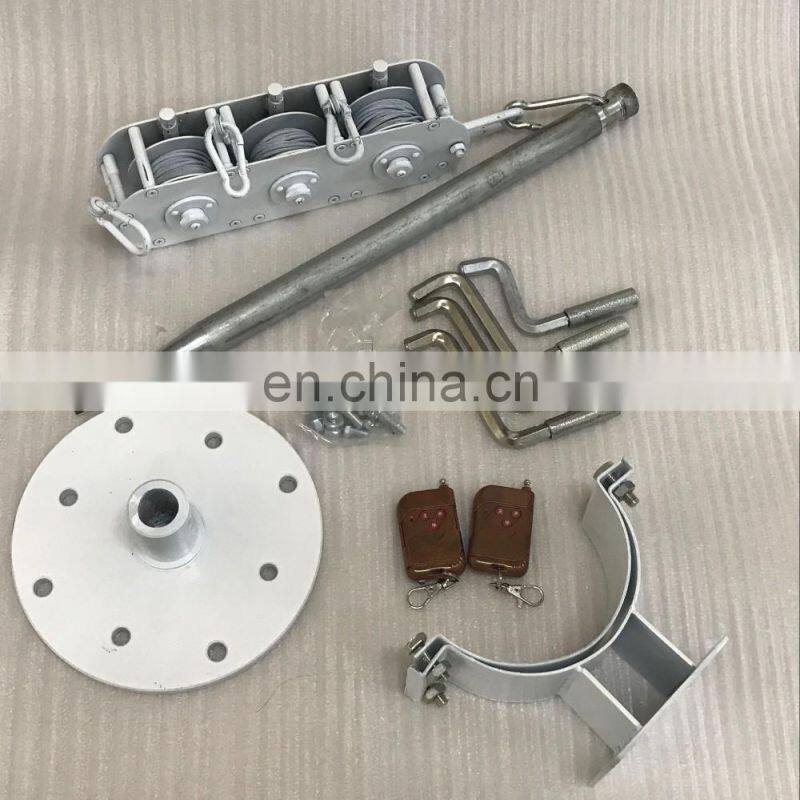 18m electric winch screw telescopic mast for Telecommunication tower